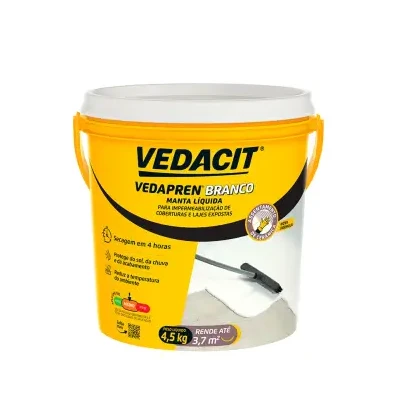 Impermeabilizante P/Lajes Branco 4,5Kg Vedapren Vedacit