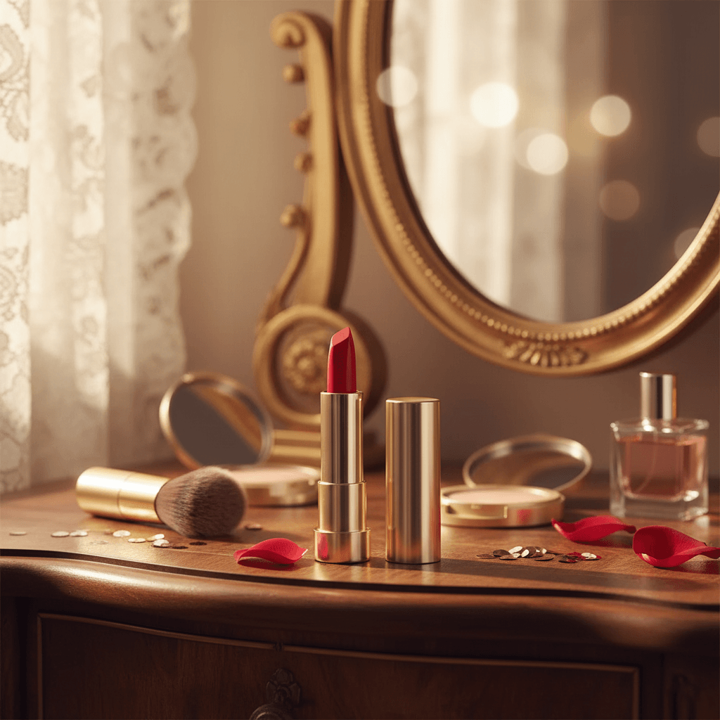 Batom Semi Matte Vermelho Envolvente Glam Amulips 3,4g