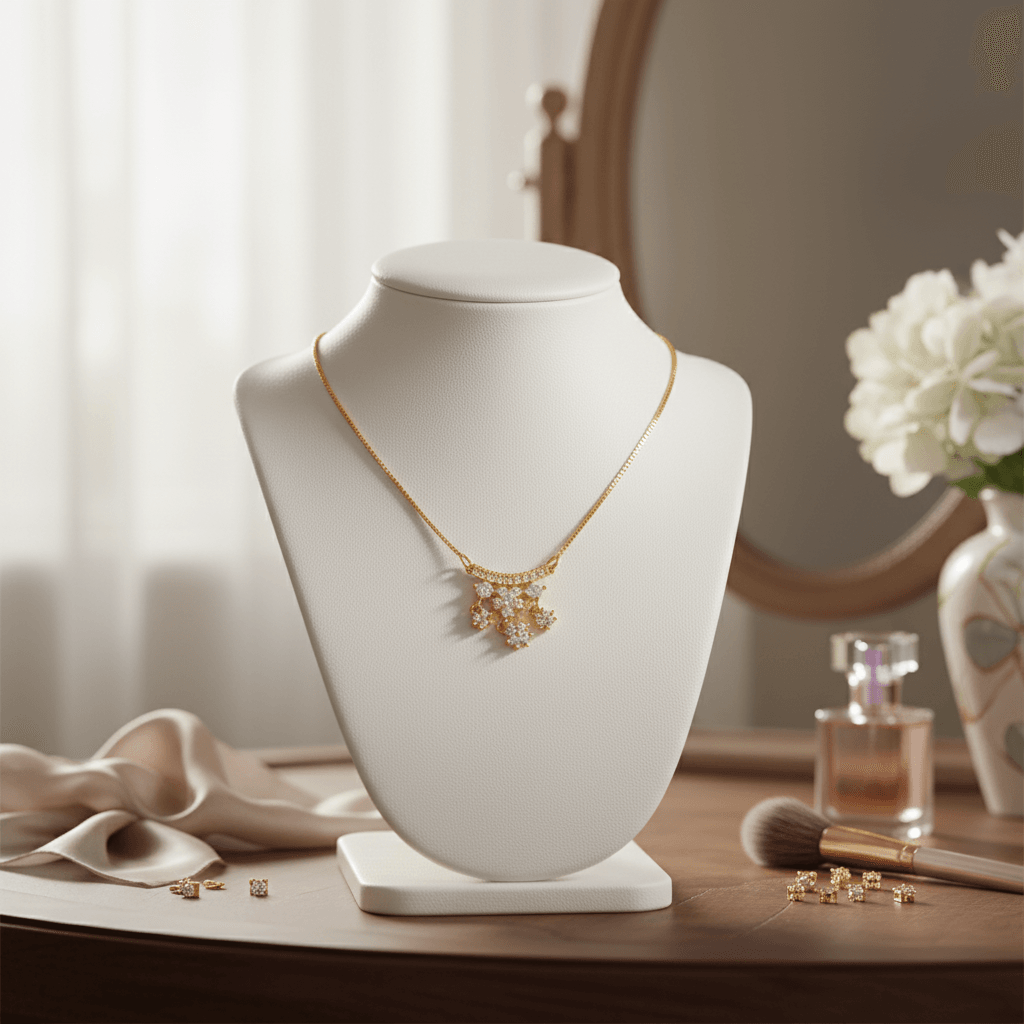 COLAR CANGA PINGENTES ZIRCONIA