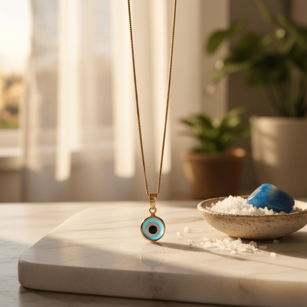 Colar Olho Grego Azul Tradicional