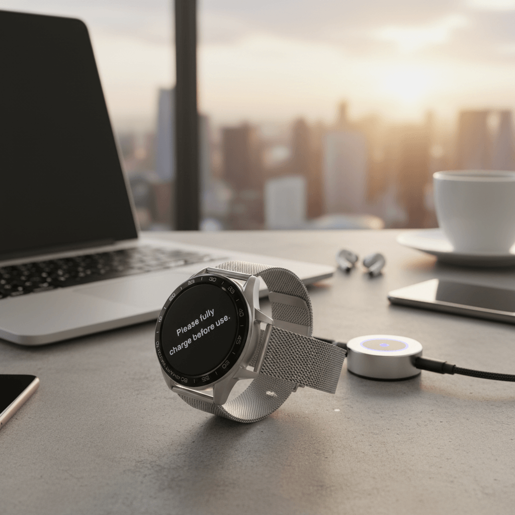 RELOGIO SMARTWATCH REDONDO PULSEIRA METAL