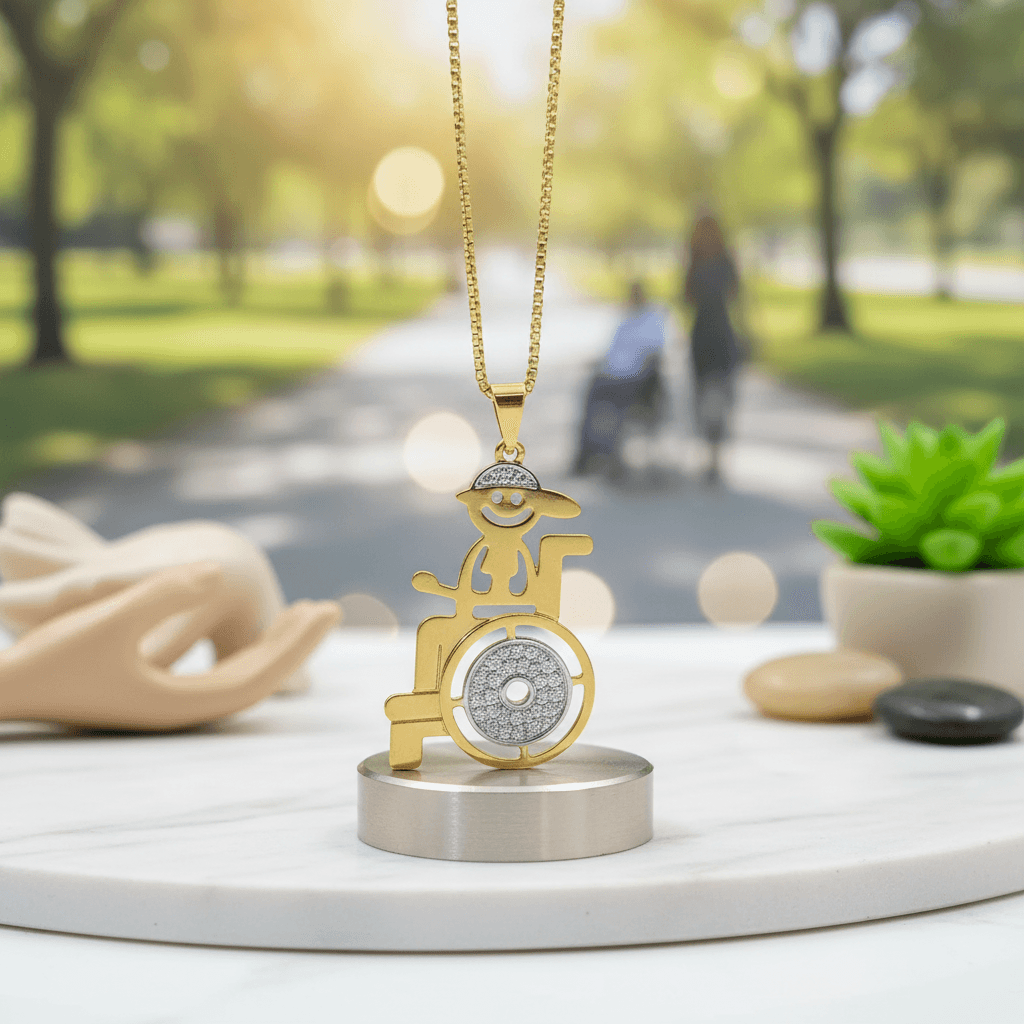 COLAR MENINO/A CADEIRANTE PINGENTE