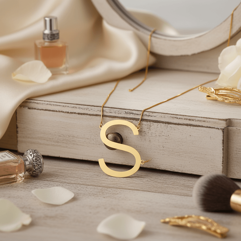 COLAR LETRA DEITADA TAMANHO M