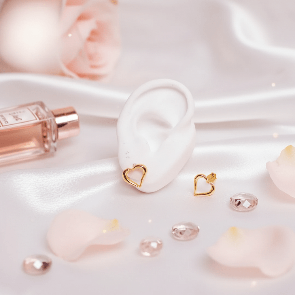 BRINCO CORAÇÃO M VAZADO GROSSO