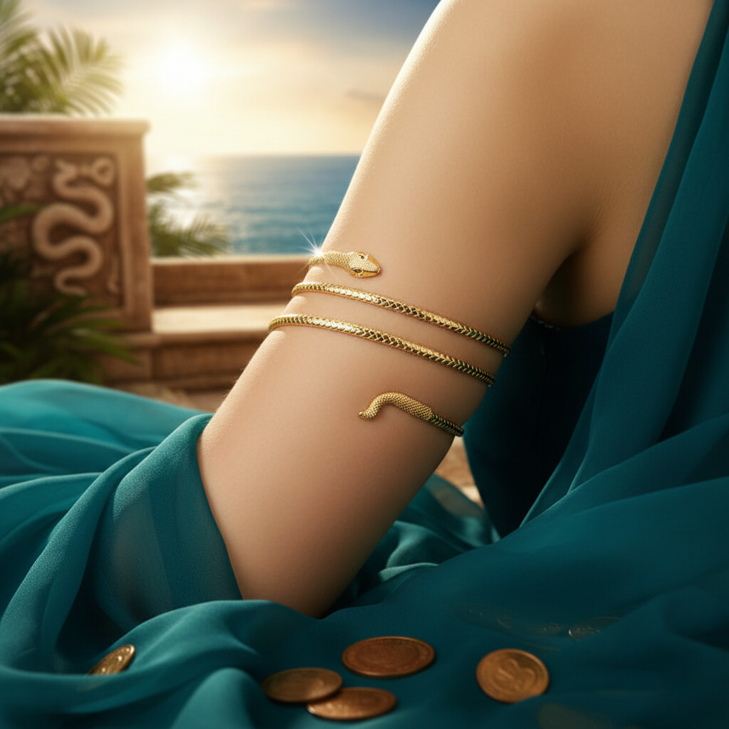 Bracelete Serpente Dourado