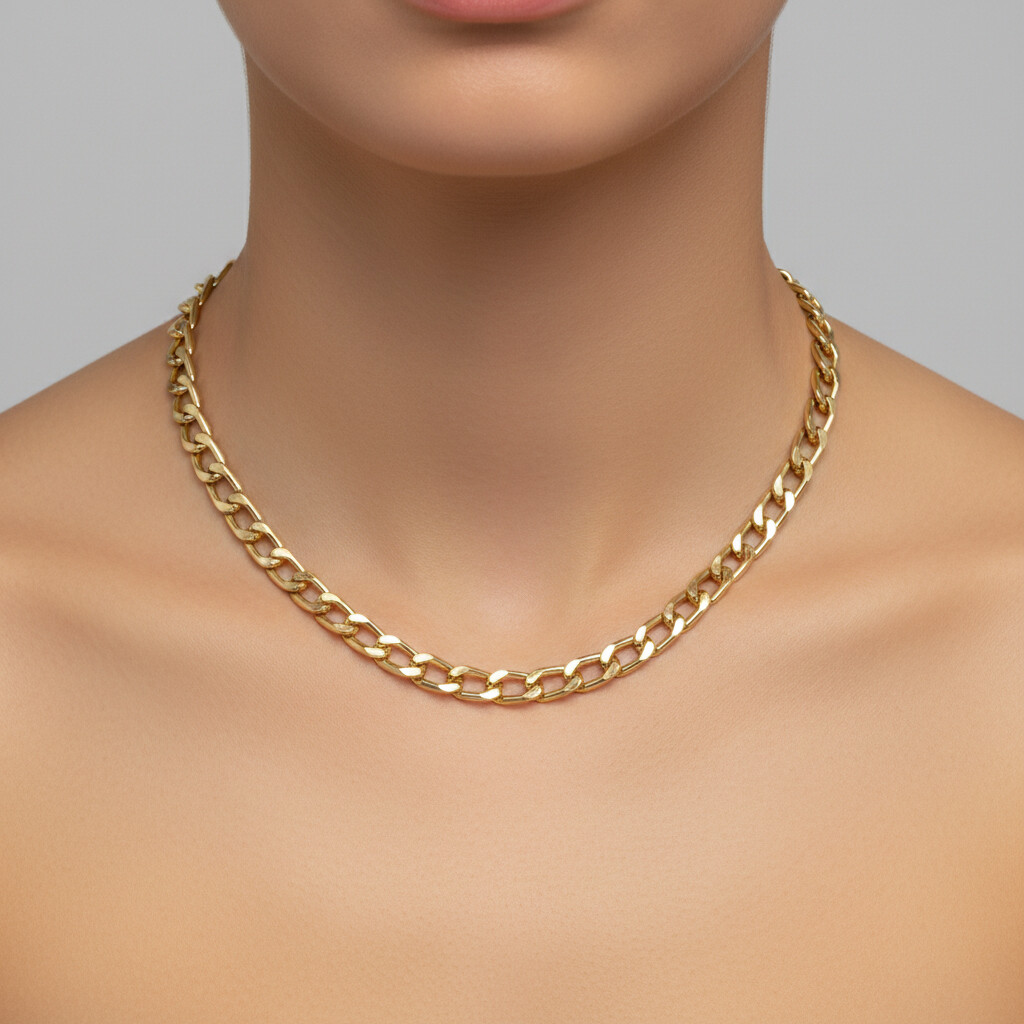 Colar Corrente Dourada de Elos