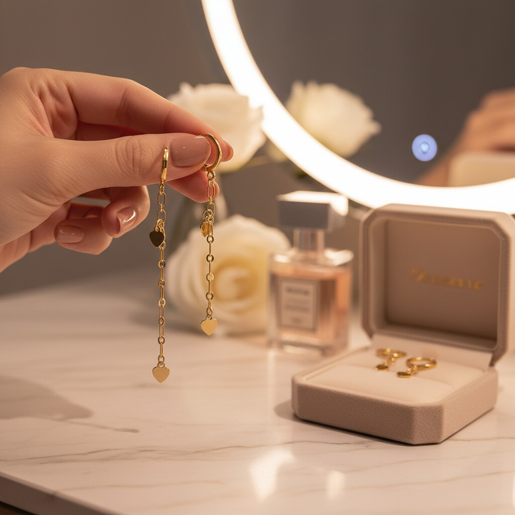 Brinco Argola com Correntes