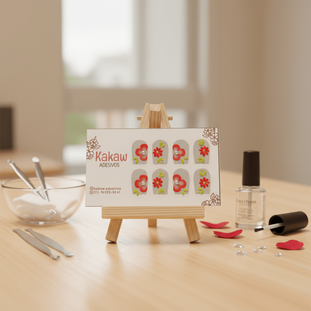 4 Pares - Flor lateral arredondada 