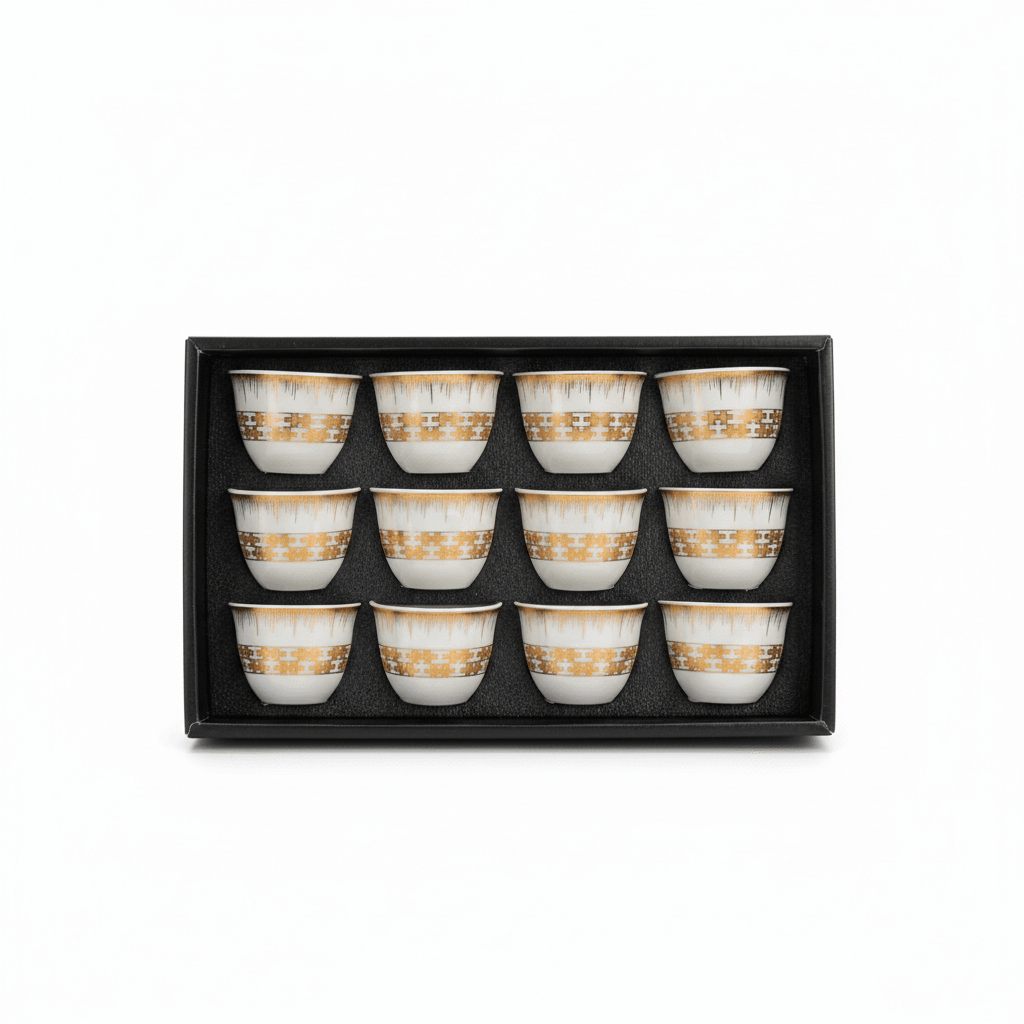 14011 - Jogo de Xícara Árabe Colorida 4 pcs (Caixa)