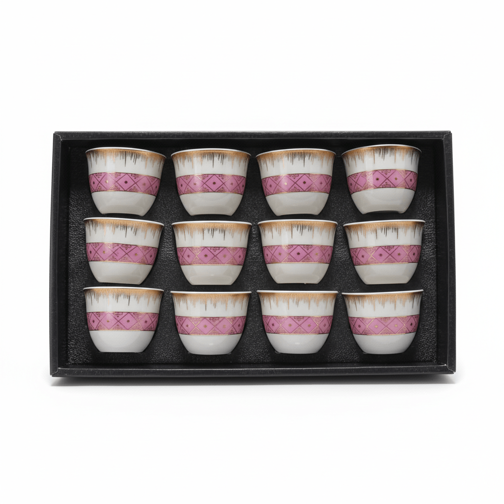 14011.2 - Jogo de Xícara Árabe Colorida 4 pcs (Caixa)