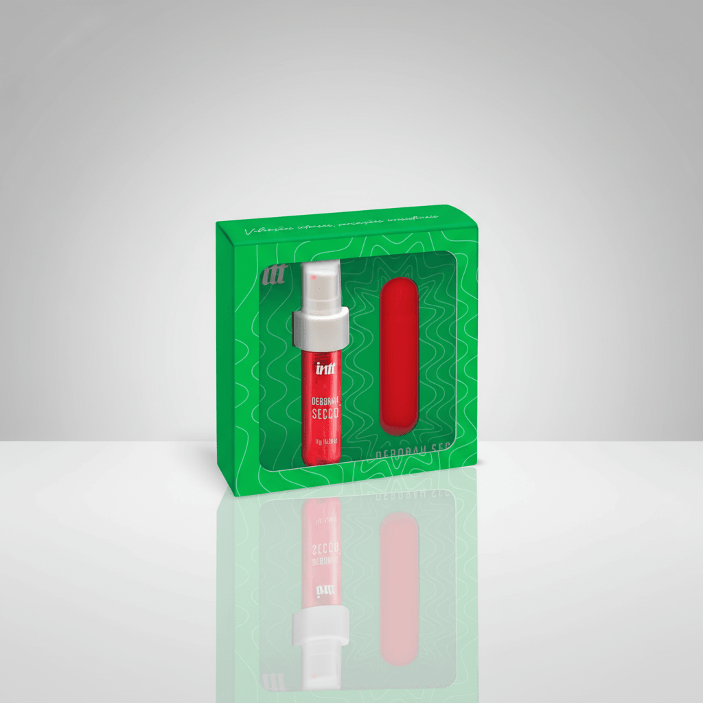 Kit com Bullet Cápsula Vibrória e Calda Picante 11g Linha Deborah Secco Intt