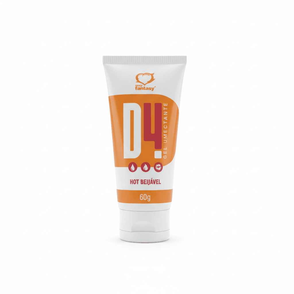 D4 Gel Umectante Hot Beijável Laranja 60g