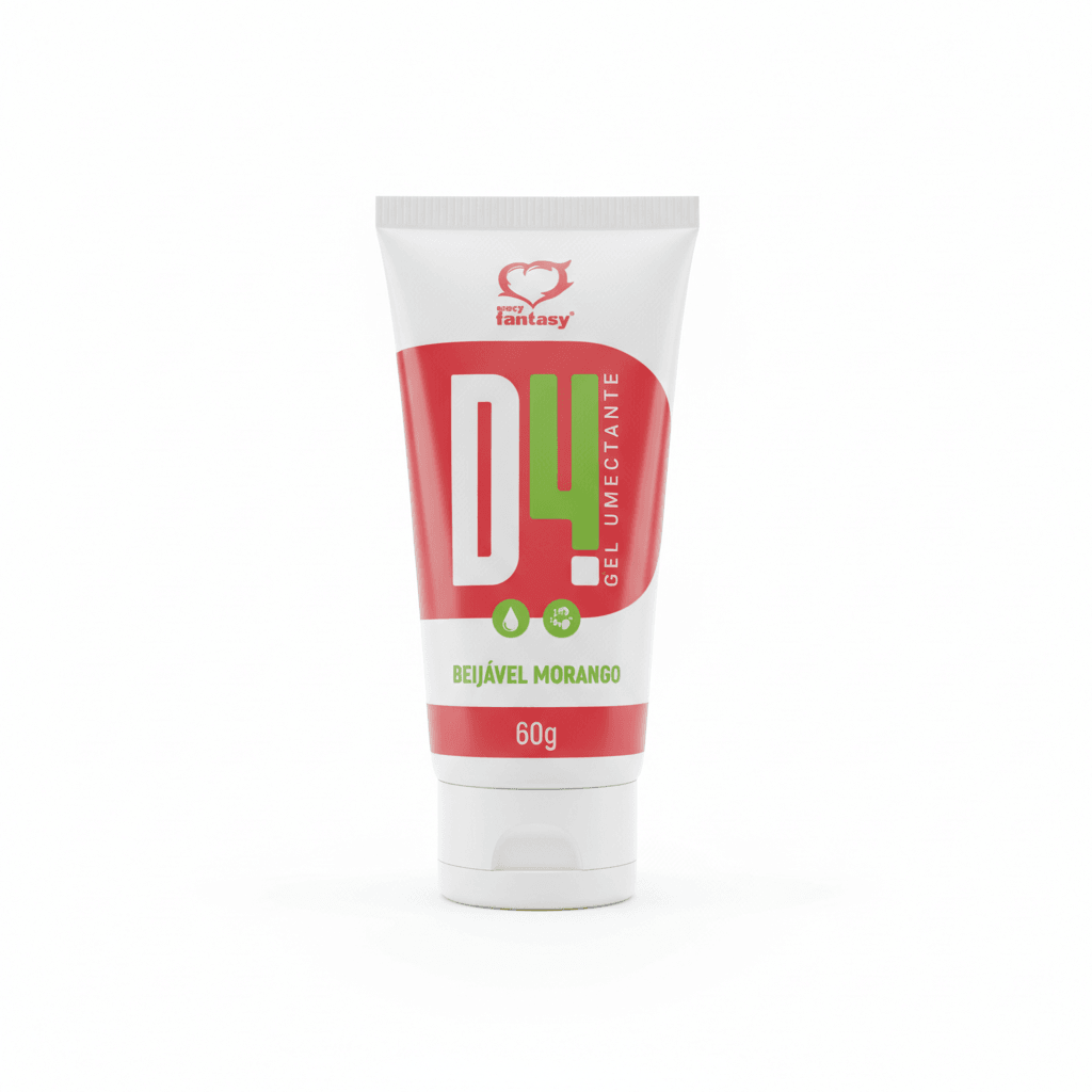 D4 Gel Umectante Beijável Morango 60g