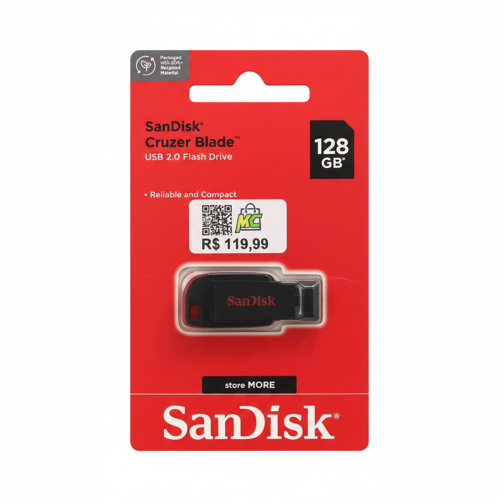 Pendrive Cruzer Blade 128GB 2.0 Sandisk 