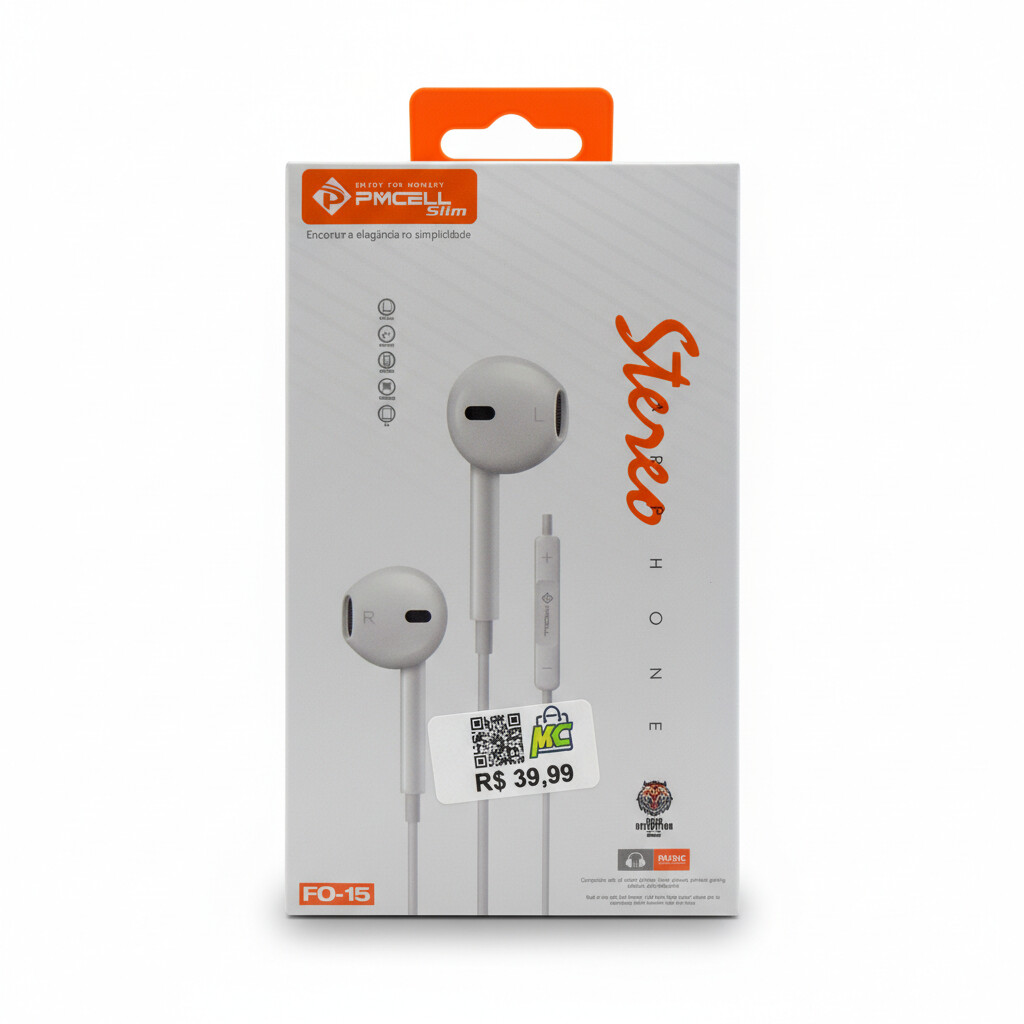 Fone pm Cell fo-15 - Qualidade de som e conforto para uso diário.